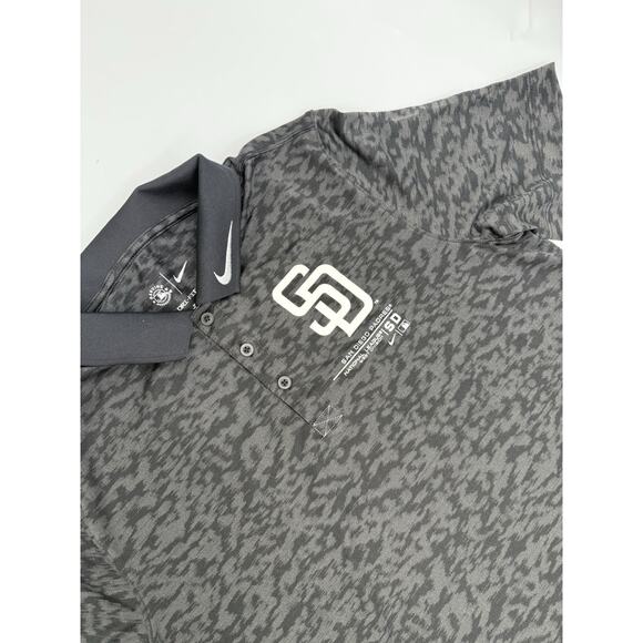 Nike San Diego Padres Dri-FIT Polo Shirt | MLB Genuine | Size M | Black Camo - Picture 2 of 7